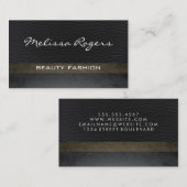 Carte De Visite Cuir Faux moderne avec texture chic (Devant / Derrière)