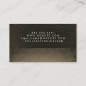 Carte De Visite Cuir Faux moderne avec texture chic (Dos)