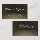 Carte De Visite Cuir Faux moderne avec texture chic (Devant / Derrière)