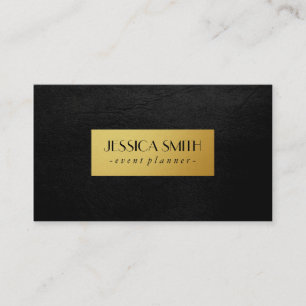 Carte De Visite Cuir Faux / Or métallique