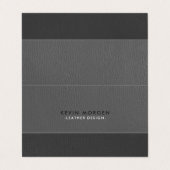 Carte De Visite Cuir gris Faux (Extérieur déplié)