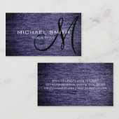 Carte De Visite Cuir gris foncé (Devant / Derrière)