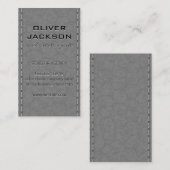 Carte De Visite Cuir Gris Gris | Réalisateur (Devant / Derrière)