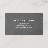 Carte De Visite Cuir gris | Monogramme Brown (Dos)