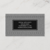 Carte De Visite Cuir gris pointu (Dos)