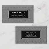 Carte De Visite Cuir gris pointu (Devant / Derrière)