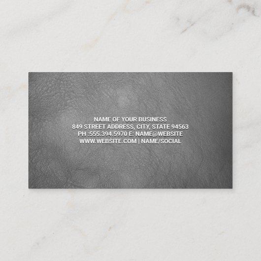 Carte De Visite Cuir | Intérieur (Dos)