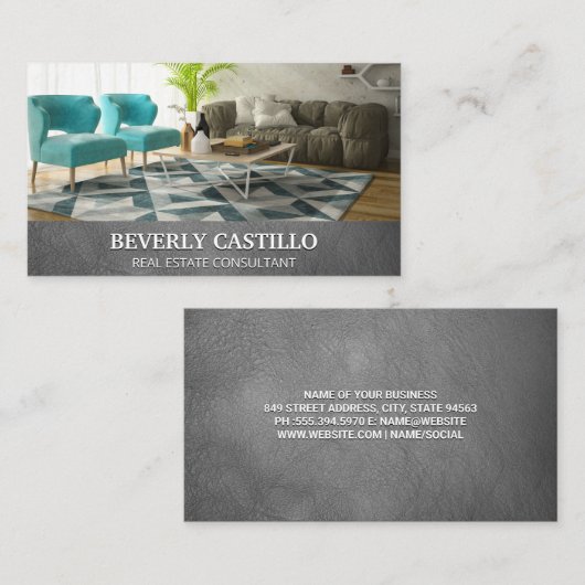 Carte De Visite Cuir | Intérieur (Devant / Derrière)