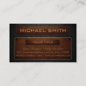 Carte De Visite Cuir look noir et Brown (Dos)