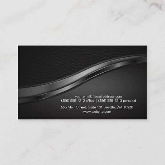 Carte De Visite Cuir | Lux Trim | Exécutif (Dos)