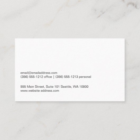 Carte De Visite Cuir | Lux Trim | Exécutif (Dos)