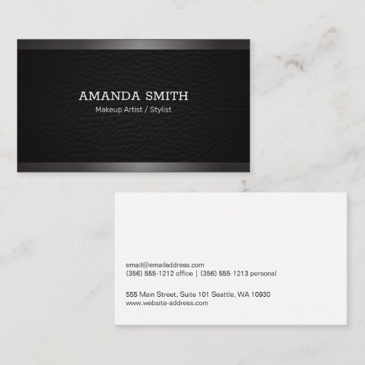 Carte De Visite Cuir | Lux Trim | Exécutif (Devant / Derrière)