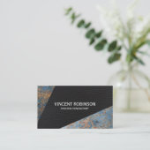 Carte De Visite Cuir | Métal rouillé (Debout devant)