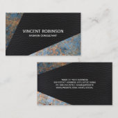 Carte De Visite Cuir | Métal rouillé (Devant / Derrière)