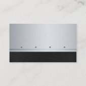 Carte De Visite Cuir | Metallic Rivets Arrière - plan | Exécutif (Dos)