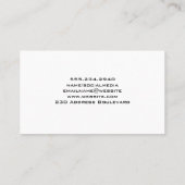 Carte De Visite Cuir | Motif Boho Feather (Dos)