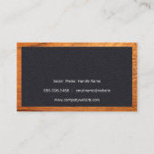 Carte De Visite Cuir noir | Barber Shop | Encadrez-le (Dos)