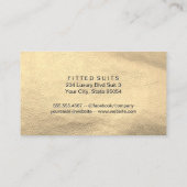 Carte De Visite Cuir Noir Chic | Code QR (Dos)