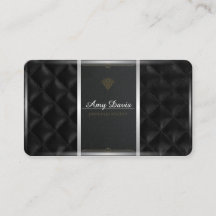 Cuir noir cousu avec points rectangulaires