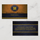 Carte De Visite Cuir noir et Brown (Devant / Derrière)