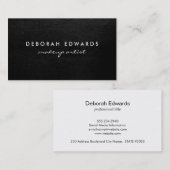 Carte De Visite Cuir noir exquis (Devant / Derrière)