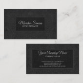 Carte De Visite Cuir noir faux (Devant / Derrière)