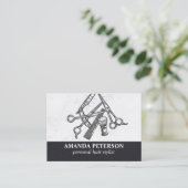 Carte De Visite Cuir noir | Marbre du salon | Outils d'atelier de (Debout devant)