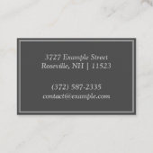 Carte De Visite "Cuir noir" personnalisé (Royaume-Uni/Euro) (Dos)