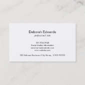 Carte De Visite Cuir noir simple (Dos)