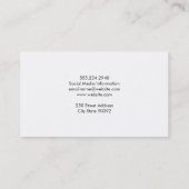 Carte De Visite Cuir noir simple avec cadre or (Dos)