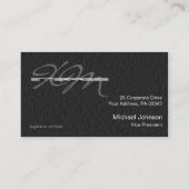 Carte De Visite Cuir noir texturisé (Dos)