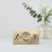 Carte De Visite Cuir or Faux / Maquillage et cheveux (Debout devant)