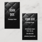 Carte De Visite Cuir piqué par noir (Devant / Derrière)