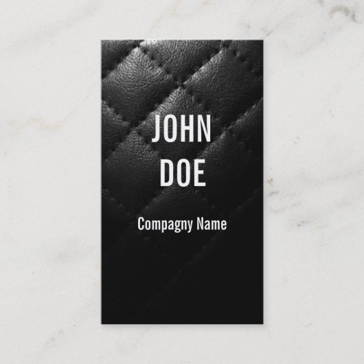 Carte De Visite Cuir piqué par noir (Devant)