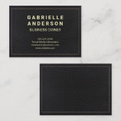 Carte De Visite Cuir pointu (Devant / Derrière)