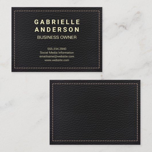 Carte De Visite Cuir pointu (Devant / Derrière)