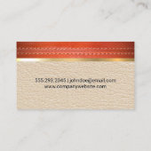 Carte De Visite Cuir pointu | Découpe métallique en cuir (Dos)