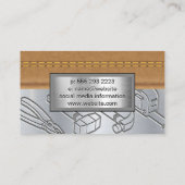 Carte De Visite Cuir pointu | Outils matériels métalliques (Dos)