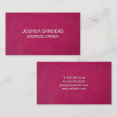 Carte De Visite Cuir rose (Devant / Derrière)