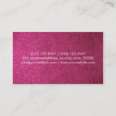 Carte De Visite Cuir rose chaud (Dos)