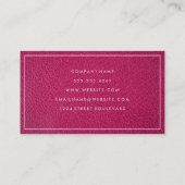 Carte De Visite Cuir rose chaud | Bordure (Dos)