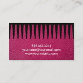 Carte De Visite Cuir rose | Comb | Cheveux (Dos)