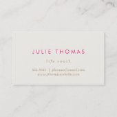 Carte De Visite cuir rose et faux or (Dos)