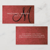 Carte De Visite Cuir rouge (Devant / Derrière)