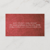 Carte De Visite Cuir rouge (Dos)