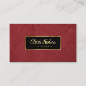 Carte De Visite Cuir rouge faux (Devant)