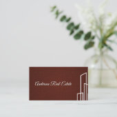 Carte De Visite Cuir rouge | Immeubles (Debout devant)