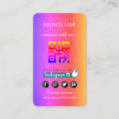Carte De Visite cuir -Social Media QR Code (Devant)