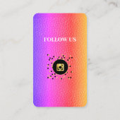 Carte De Visite cuir -Social Media QR Code (Dos)