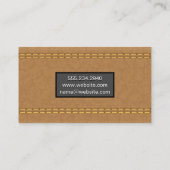 Carte De Visite Cuir Tain | Semblables piqués (Dos)